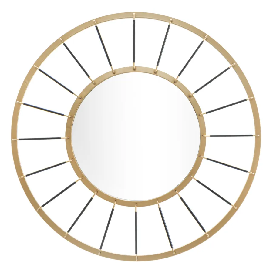 Lustro ścienne GLAM DARK Ø 81x6,5 cm (wymiar lustra Ø 41,5 cm)